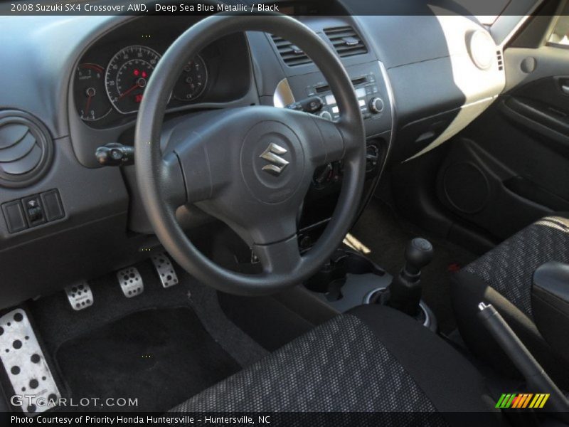 Deep Sea Blue Metallic / Black 2008 Suzuki SX4 Crossover AWD