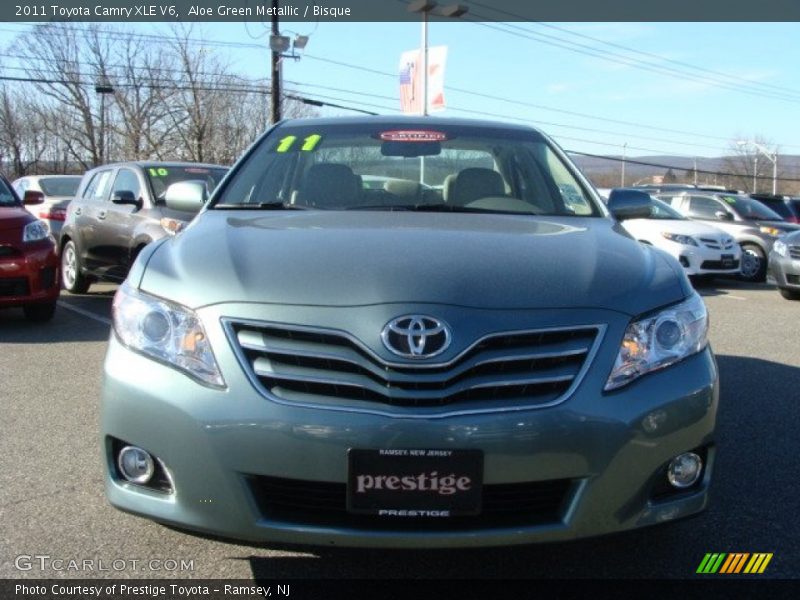Aloe Green Metallic / Bisque 2011 Toyota Camry XLE V6