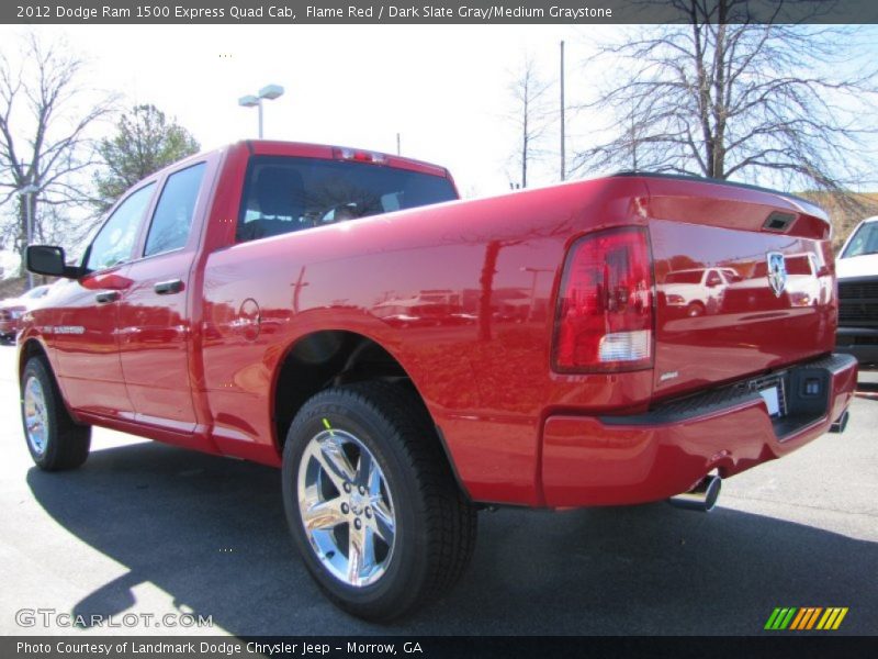 Flame Red / Dark Slate Gray/Medium Graystone 2012 Dodge Ram 1500 Express Quad Cab