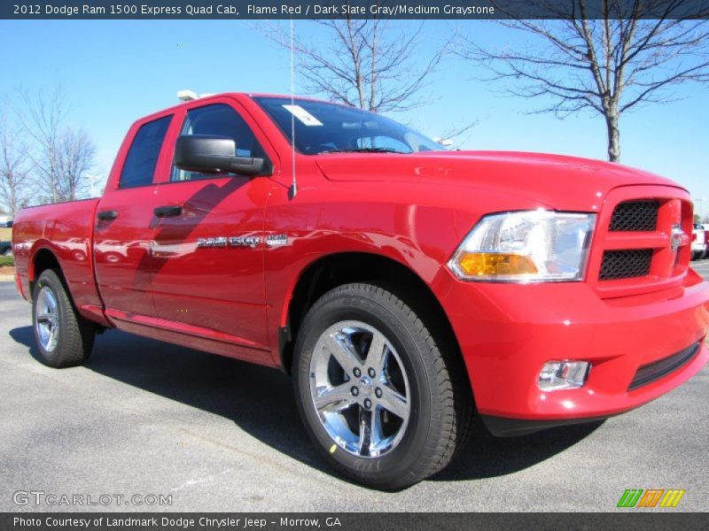 Flame Red / Dark Slate Gray/Medium Graystone 2012 Dodge Ram 1500 Express Quad Cab