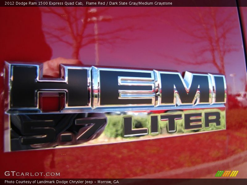 Flame Red / Dark Slate Gray/Medium Graystone 2012 Dodge Ram 1500 Express Quad Cab