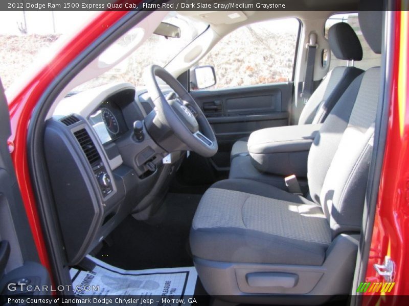 Flame Red / Dark Slate Gray/Medium Graystone 2012 Dodge Ram 1500 Express Quad Cab