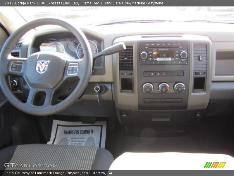 Flame Red / Dark Slate Gray/Medium Graystone 2012 Dodge Ram 1500 Express Quad Cab