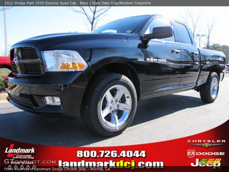 Black / Dark Slate Gray/Medium Graystone 2012 Dodge Ram 1500 Express Quad Cab