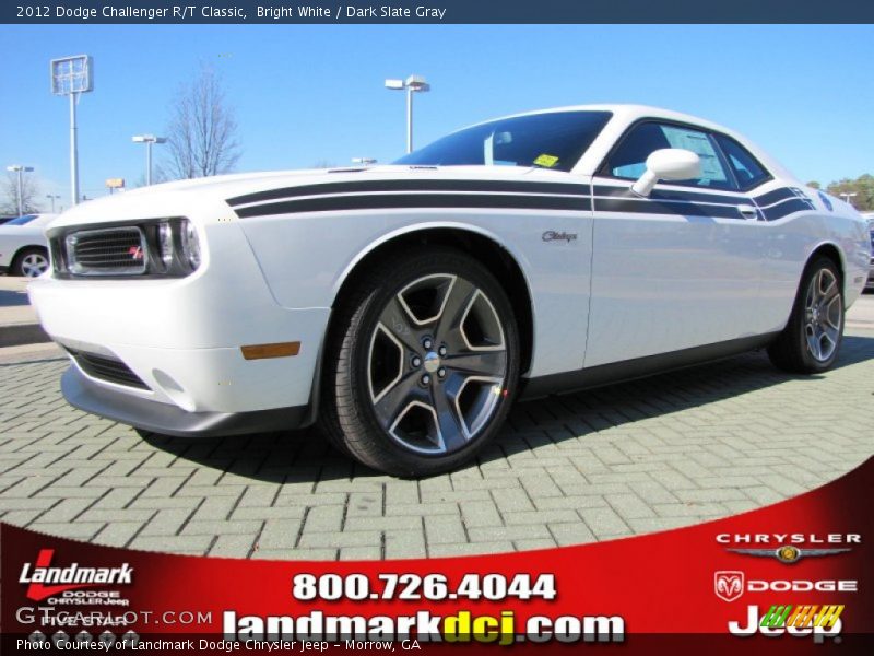 Bright White / Dark Slate Gray 2012 Dodge Challenger R/T Classic
