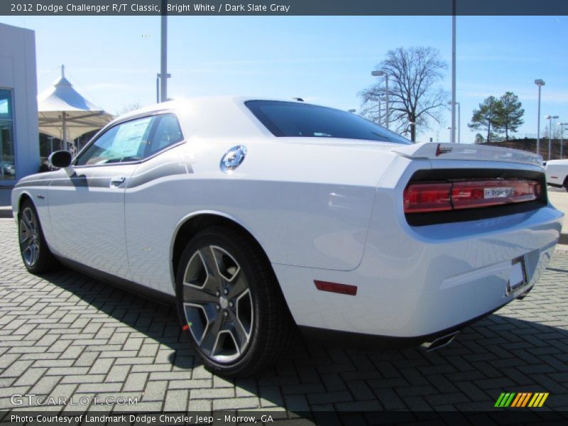 Bright White / Dark Slate Gray 2012 Dodge Challenger R/T Classic