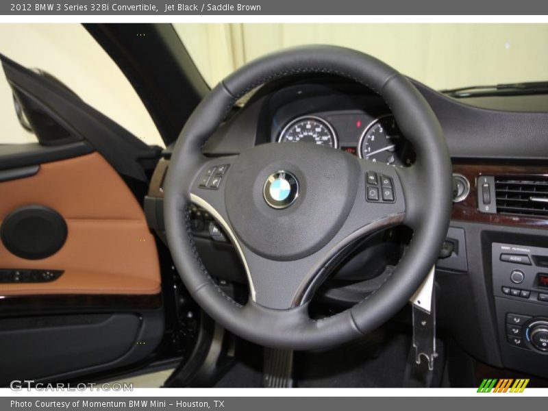 Jet Black / Saddle Brown 2012 BMW 3 Series 328i Convertible