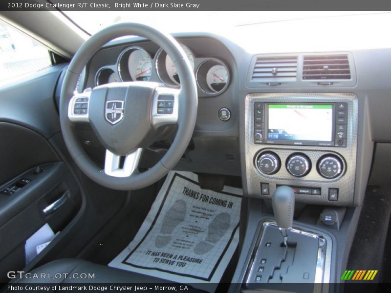 Bright White / Dark Slate Gray 2012 Dodge Challenger R/T Classic