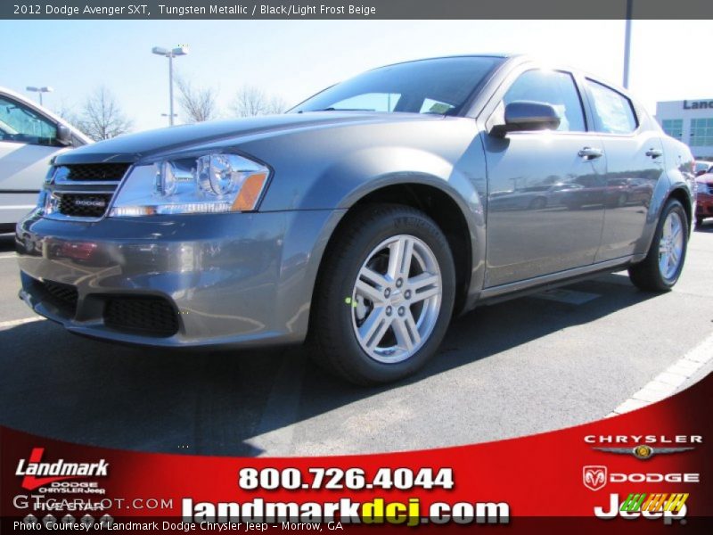 Tungsten Metallic / Black/Light Frost Beige 2012 Dodge Avenger SXT