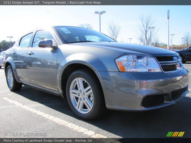 Tungsten Metallic / Black/Light Frost Beige 2012 Dodge Avenger SXT