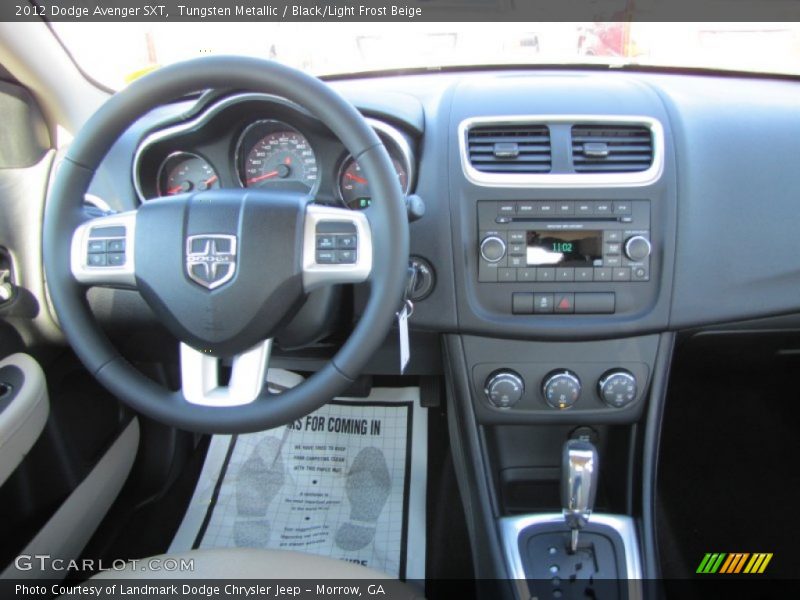 Tungsten Metallic / Black/Light Frost Beige 2012 Dodge Avenger SXT