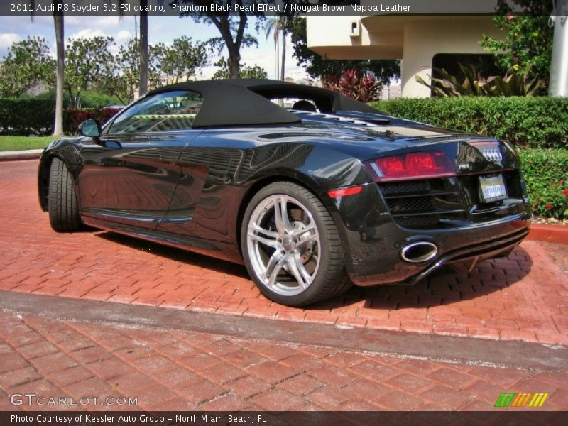 Phantom Black Pearl Effect / Nougat Brown Nappa Leather 2011 Audi R8 Spyder 5.2 FSI quattro