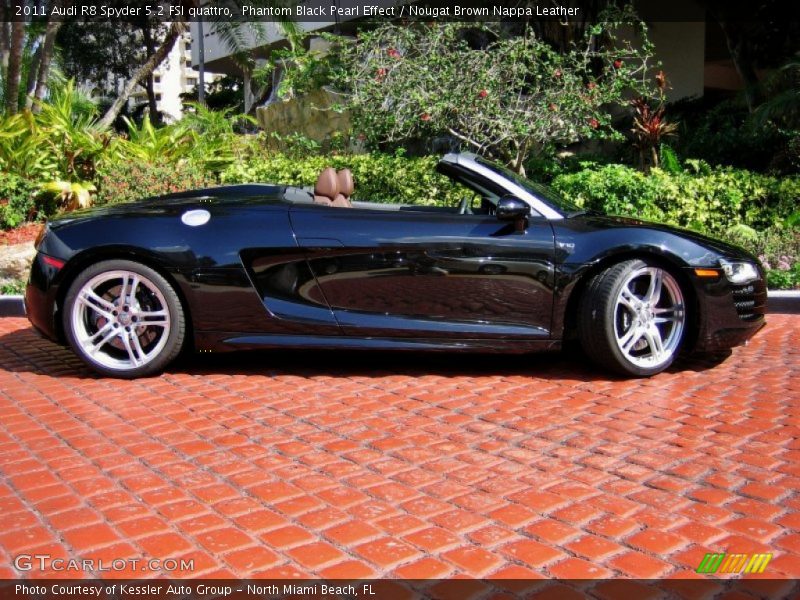 Phantom Black Pearl Effect / Nougat Brown Nappa Leather 2011 Audi R8 Spyder 5.2 FSI quattro