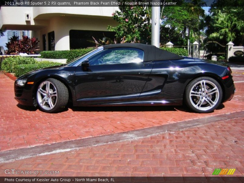 Phantom Black Pearl Effect / Nougat Brown Nappa Leather 2011 Audi R8 Spyder 5.2 FSI quattro