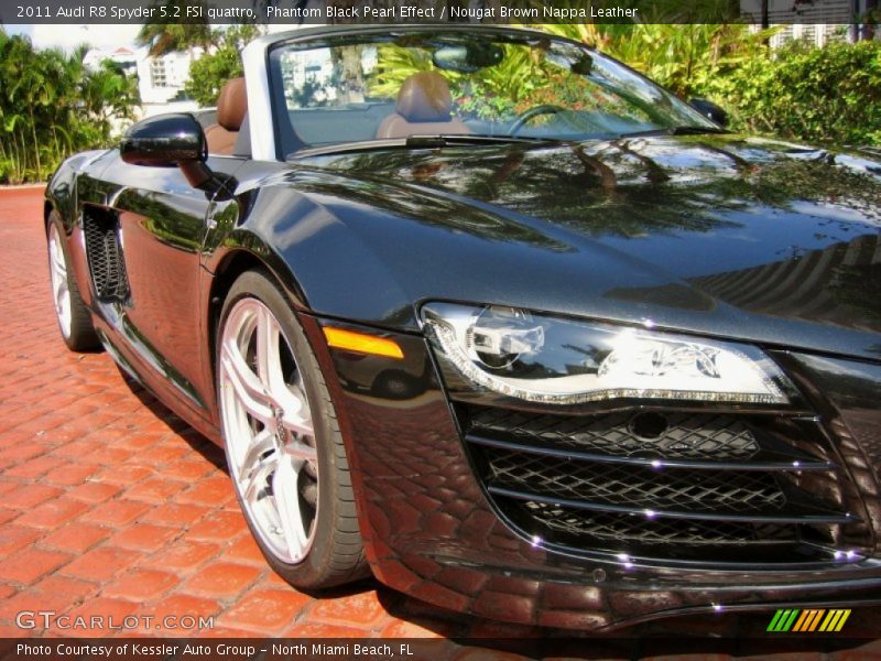 Phantom Black Pearl Effect / Nougat Brown Nappa Leather 2011 Audi R8 Spyder 5.2 FSI quattro