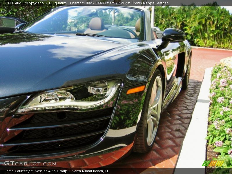 Phantom Black Pearl Effect / Nougat Brown Nappa Leather 2011 Audi R8 Spyder 5.2 FSI quattro