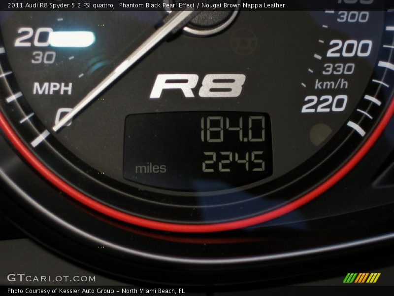 Phantom Black Pearl Effect / Nougat Brown Nappa Leather 2011 Audi R8 Spyder 5.2 FSI quattro
