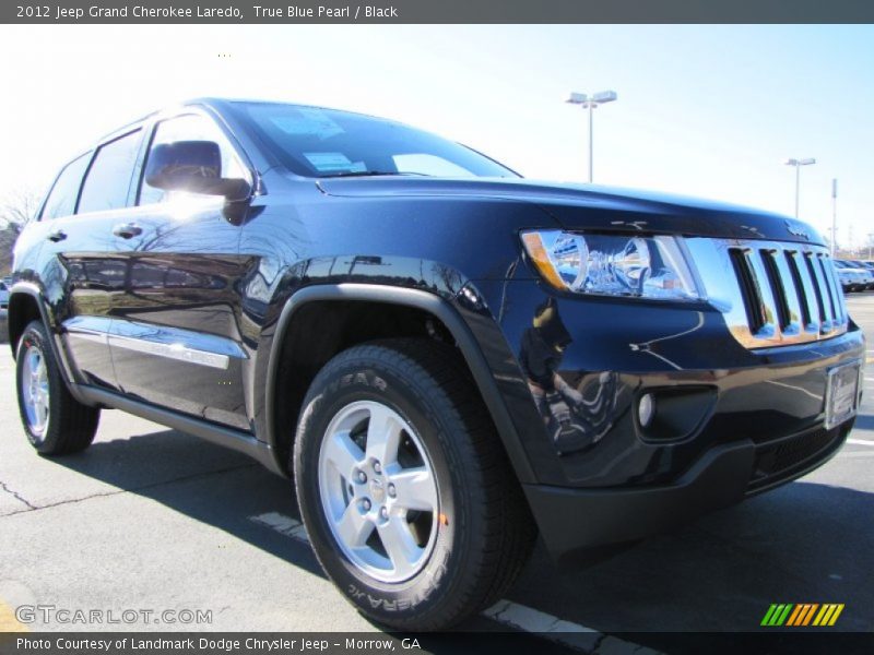 True Blue Pearl / Black 2012 Jeep Grand Cherokee Laredo
