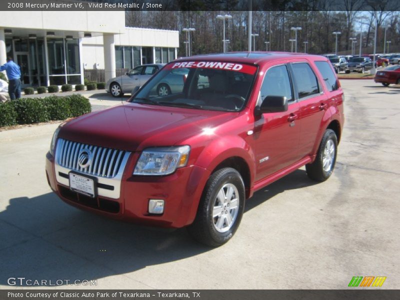 Vivid Red Metallic / Stone 2008 Mercury Mariner V6