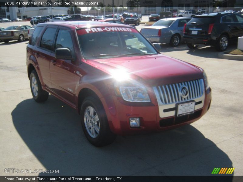 Vivid Red Metallic / Stone 2008 Mercury Mariner V6