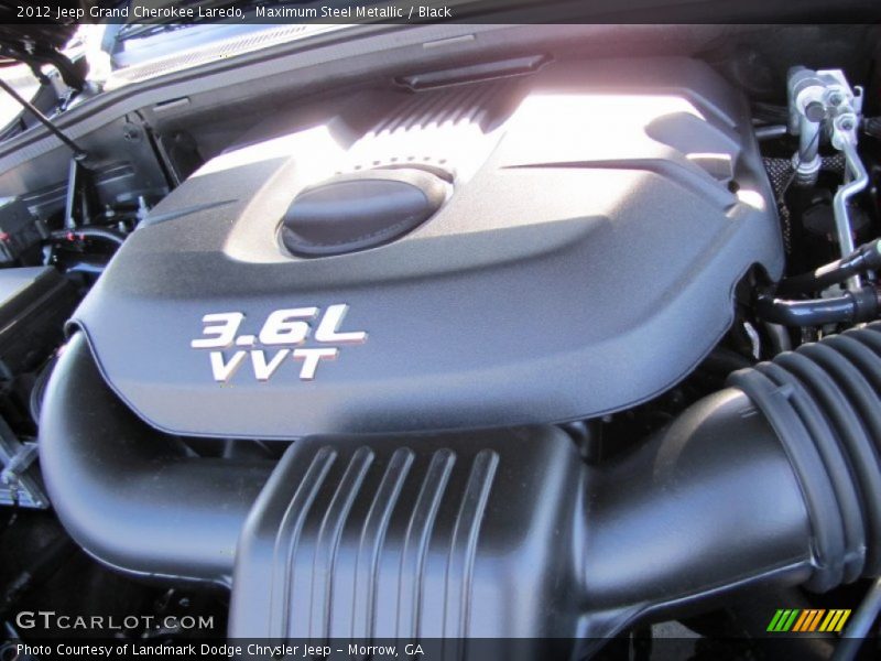 Maximum Steel Metallic / Black 2012 Jeep Grand Cherokee Laredo