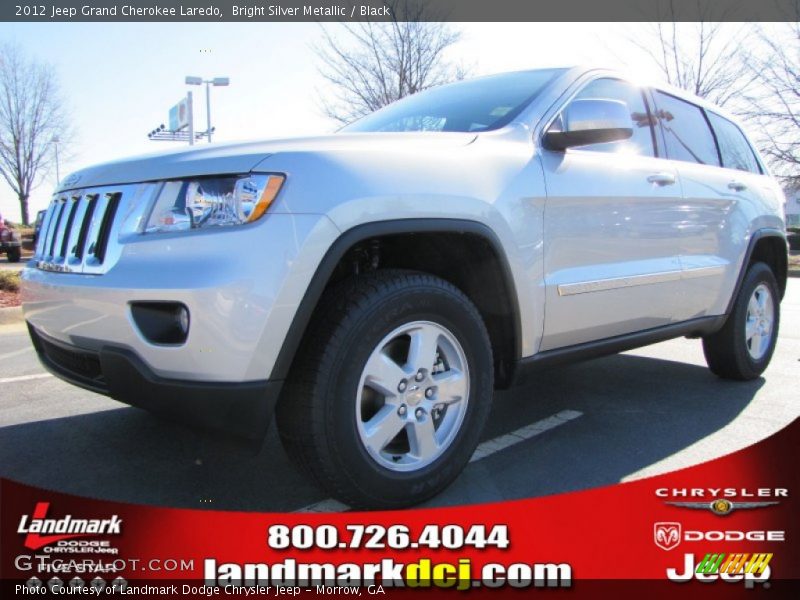 Bright Silver Metallic / Black 2012 Jeep Grand Cherokee Laredo