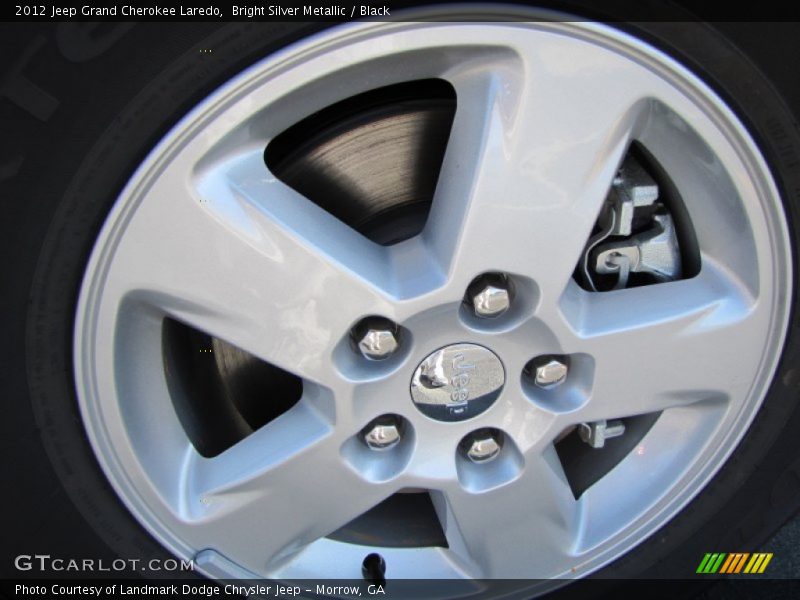 Bright Silver Metallic / Black 2012 Jeep Grand Cherokee Laredo