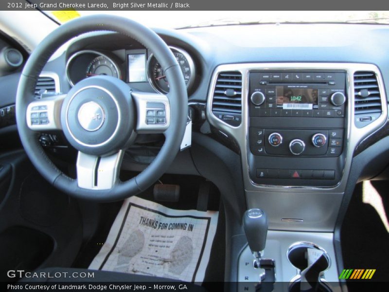 Bright Silver Metallic / Black 2012 Jeep Grand Cherokee Laredo