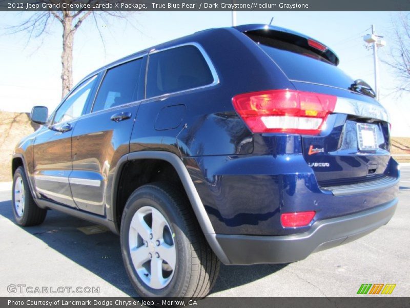 True Blue Pearl / Dark Graystone/Medium Graystone 2012 Jeep Grand Cherokee Laredo X Package