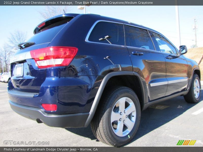 True Blue Pearl / Dark Graystone/Medium Graystone 2012 Jeep Grand Cherokee Laredo X Package