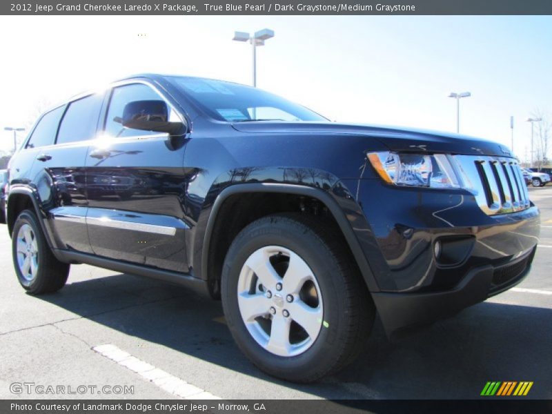 True Blue Pearl / Dark Graystone/Medium Graystone 2012 Jeep Grand Cherokee Laredo X Package