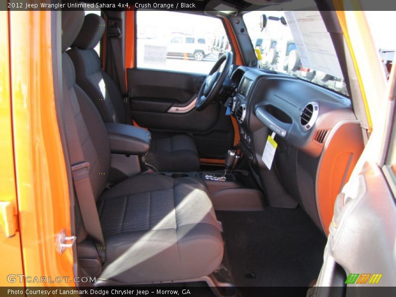 Crush Orange / Black 2012 Jeep Wrangler Unlimited Sahara 4x4