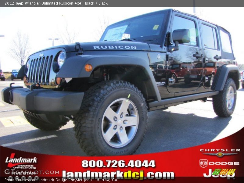 Black / Black 2012 Jeep Wrangler Unlimited Rubicon 4x4