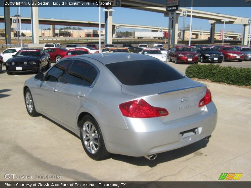 Liquid Platinum Silver / Graphite 2008 Infiniti G 35 Sedan