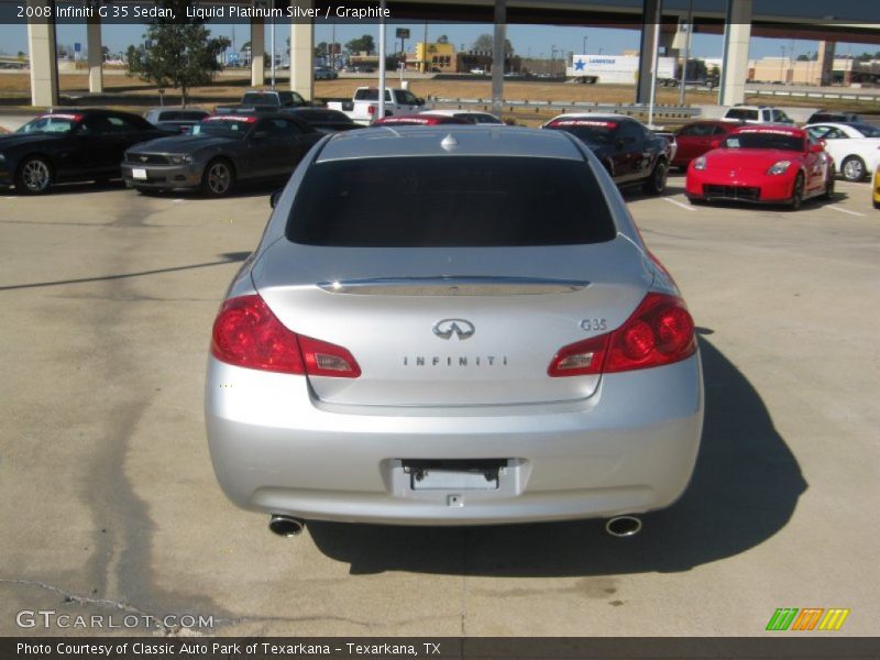 Liquid Platinum Silver / Graphite 2008 Infiniti G 35 Sedan