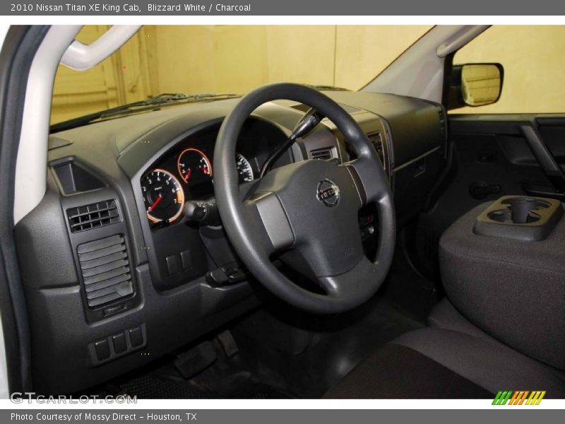 Blizzard White / Charcoal 2010 Nissan Titan XE King Cab