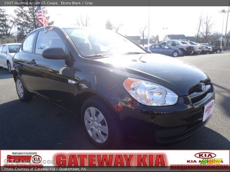 Ebony Black / Gray 2007 Hyundai Accent GS Coupe