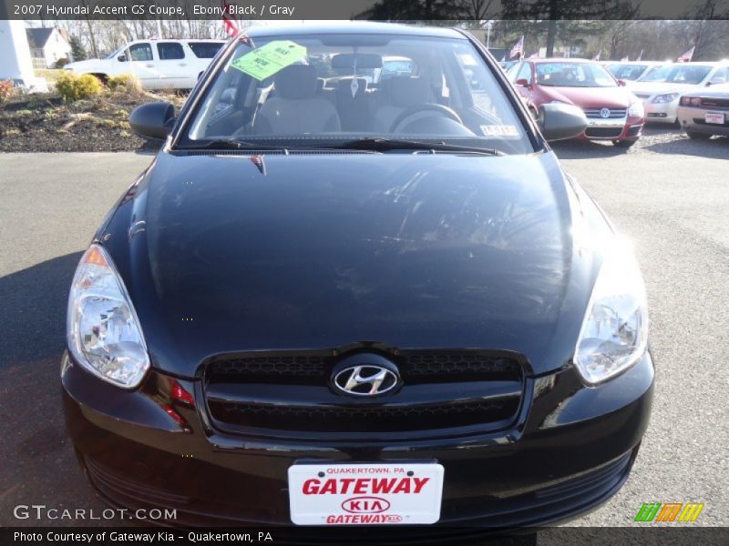 Ebony Black / Gray 2007 Hyundai Accent GS Coupe