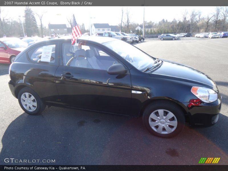 Ebony Black / Gray 2007 Hyundai Accent GS Coupe