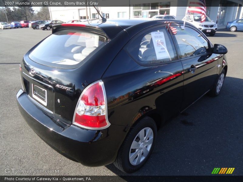 Ebony Black / Gray 2007 Hyundai Accent GS Coupe