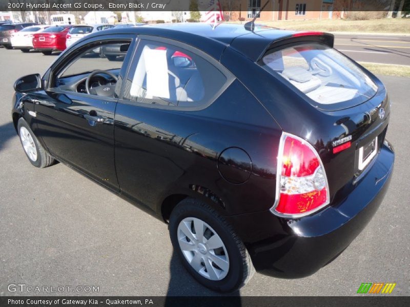 Ebony Black / Gray 2007 Hyundai Accent GS Coupe