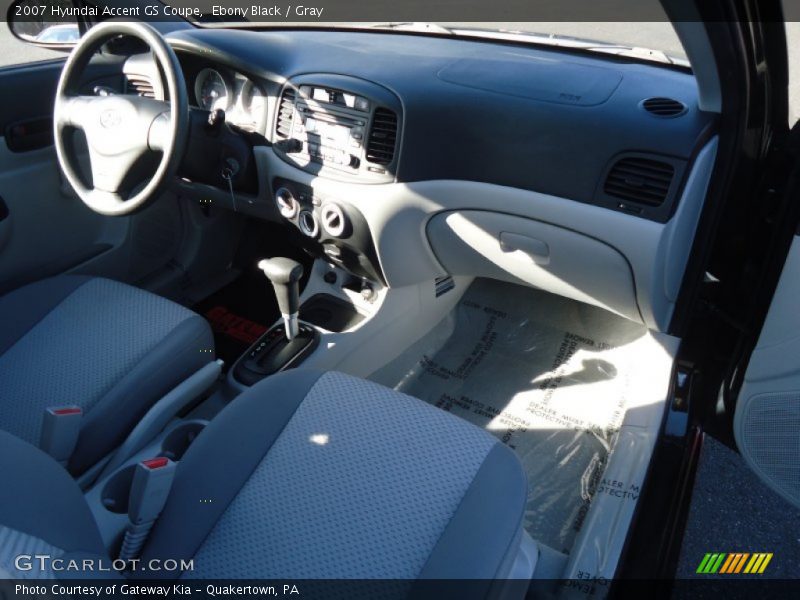 Ebony Black / Gray 2007 Hyundai Accent GS Coupe