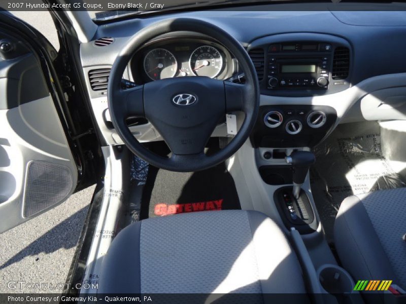 Ebony Black / Gray 2007 Hyundai Accent GS Coupe