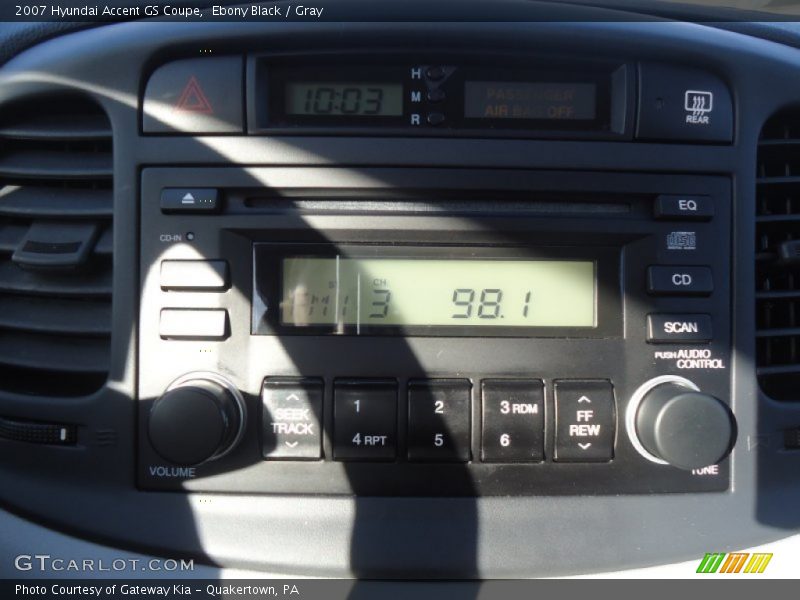 Ebony Black / Gray 2007 Hyundai Accent GS Coupe