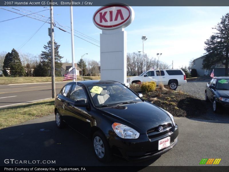 Ebony Black / Gray 2007 Hyundai Accent GS Coupe