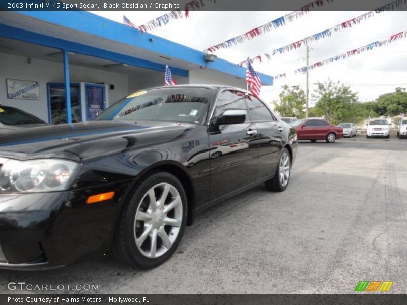 Black Obsidian / Graphite 2003 Infiniti M 45 Sport Sedan