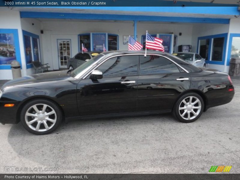 Black Obsidian / Graphite 2003 Infiniti M 45 Sport Sedan