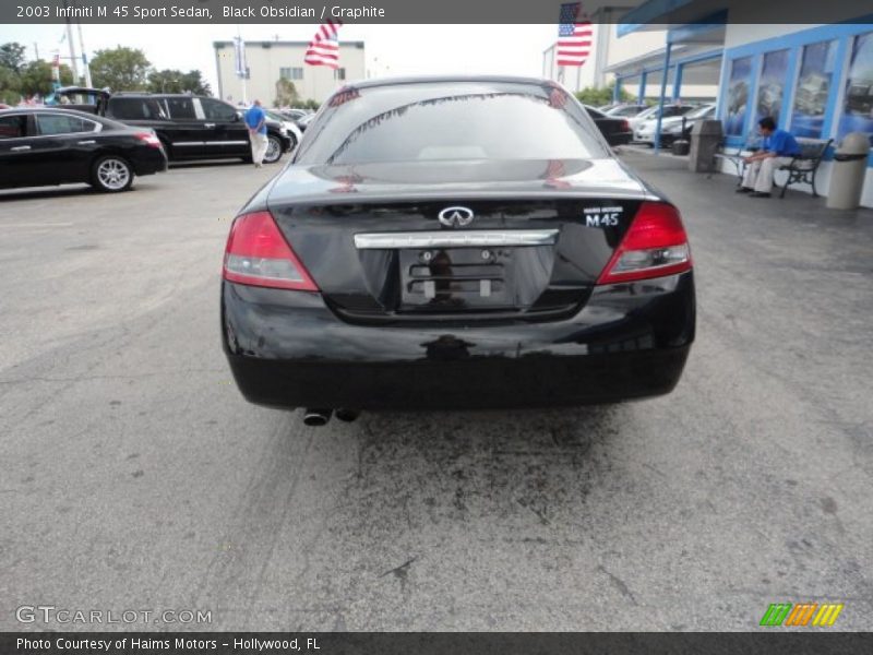 Black Obsidian / Graphite 2003 Infiniti M 45 Sport Sedan