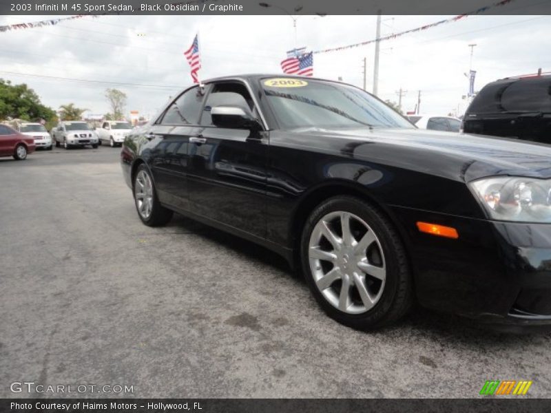 Black Obsidian / Graphite 2003 Infiniti M 45 Sport Sedan