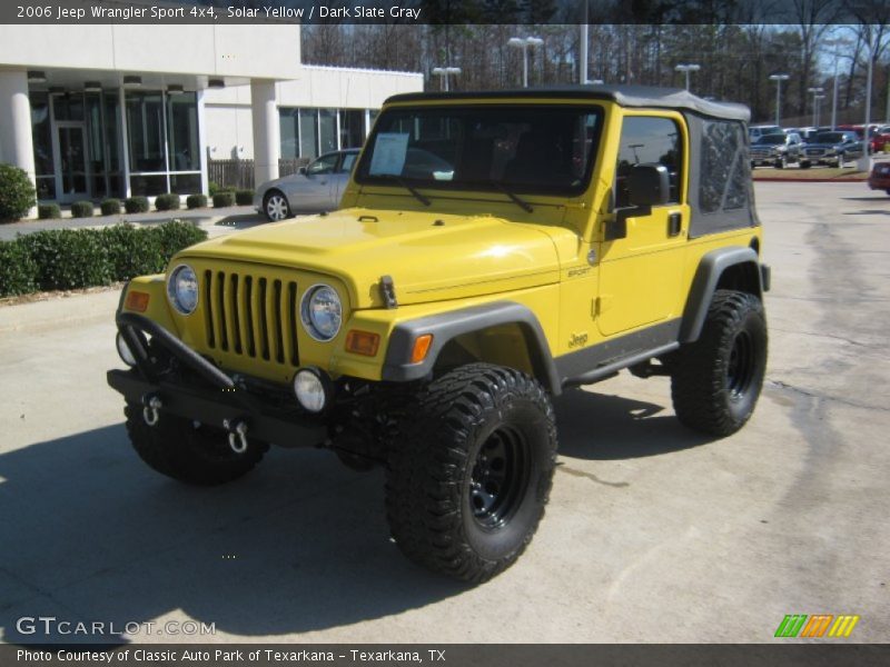 Solar Yellow / Dark Slate Gray 2006 Jeep Wrangler Sport 4x4